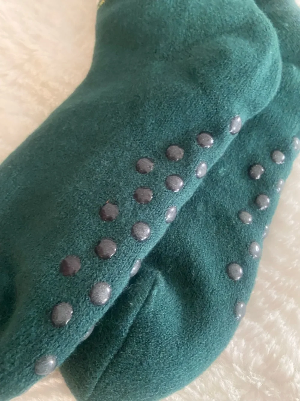 Green Bay Logo Sherpa-Lined Team Socks - Dark Green & White